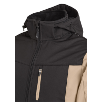 FHB JANNIK Softshelljacke, beige-schwarz, Gr.