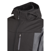 FHB JANNIK Softshelljacke, grau-schwarz, Gr. 5XL
