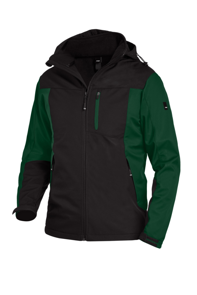 FHB JANNIK Softshelljacke, grün-schwarz, Gr. L