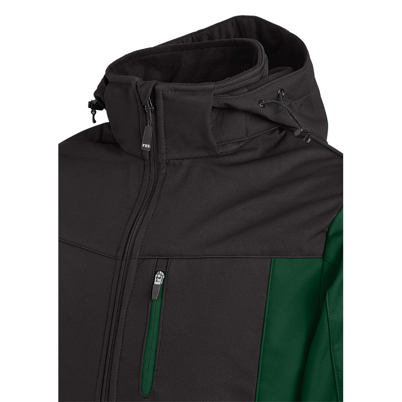FHB JANNIK Softshelljacke, grün-schwarz, Gr. L