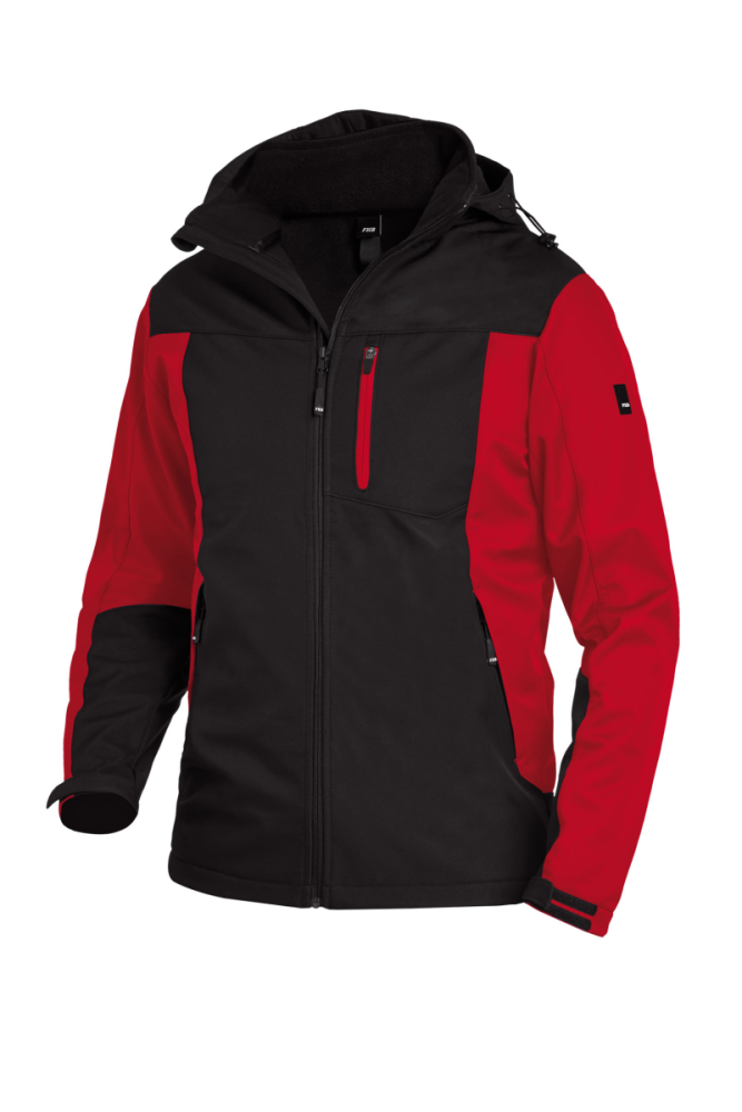 FHB JANNIK Softshelljacke, rot-schwarz, Gr. M