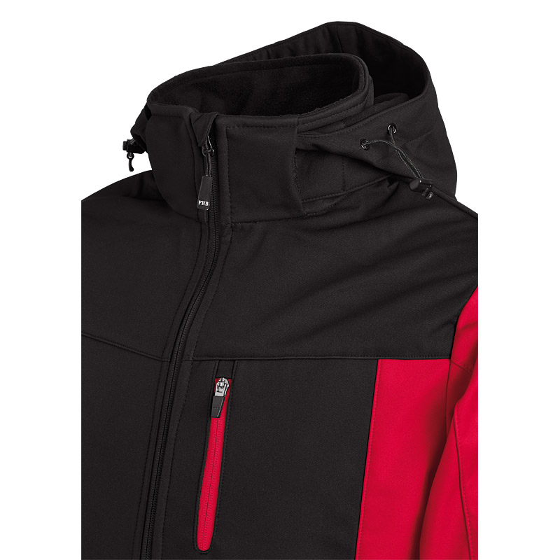 FHB JANNIK Softshelljacke, rot-schwarz, Gr. M