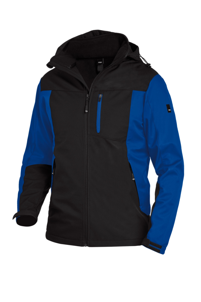 FHB JANNIK Softshelljacke, royalblau-schwarz, Gr. XL