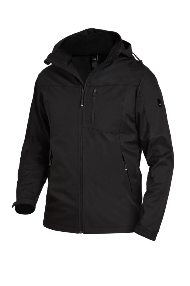 FHB JANNIK Softshelljacke, schwarz-RV schwarz, Gr. 5XL