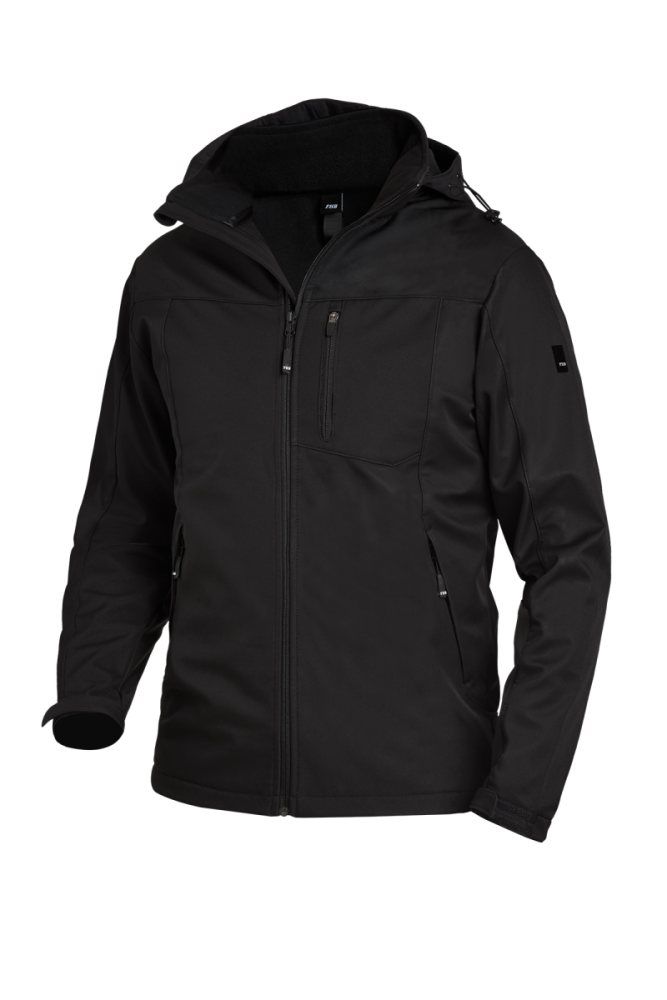 FHB JANNIK Softshelljacke, schwarz-RV schwarz, Gr. 5XL