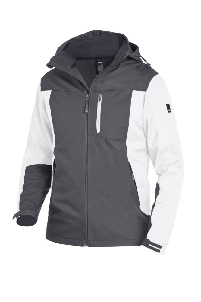 FHB JANNIK Softshelljacke, weiss-anthrazit, Gr. M