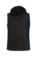 FHB JUSTUS Softshellweste, marine-schwarz, Gr. M