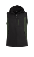 FHB JUSTUS Softshellweste, oliv-schwarz, Gr. 4XL