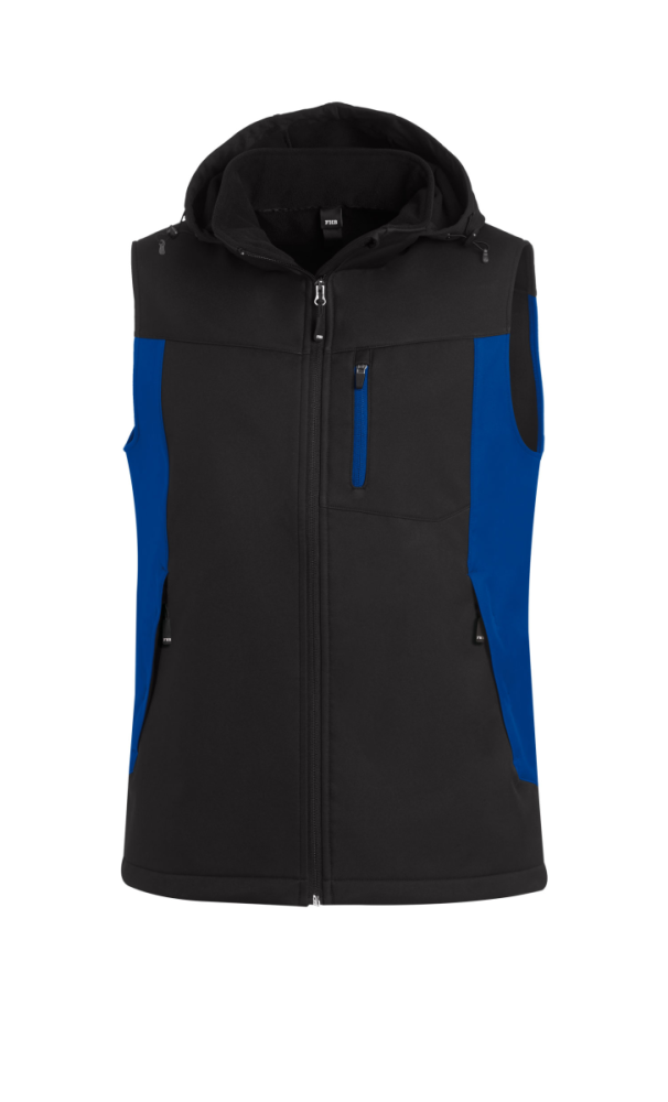 FHB JUSTUS Softshellweste, royalblau-schwarz, Gr.