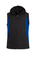 FHB JUSTUS Softshellweste, royalblau-schwarz, Gr. M