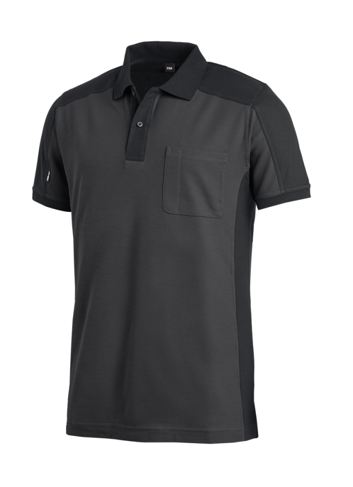 FHB KONRAD Polo-Shirt, anthrazit-schwarz, Gr.