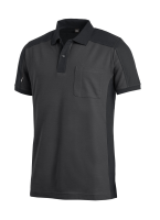 FHB KONRAD Polo-Shirt, anthrazit-schwarz, Gr. S