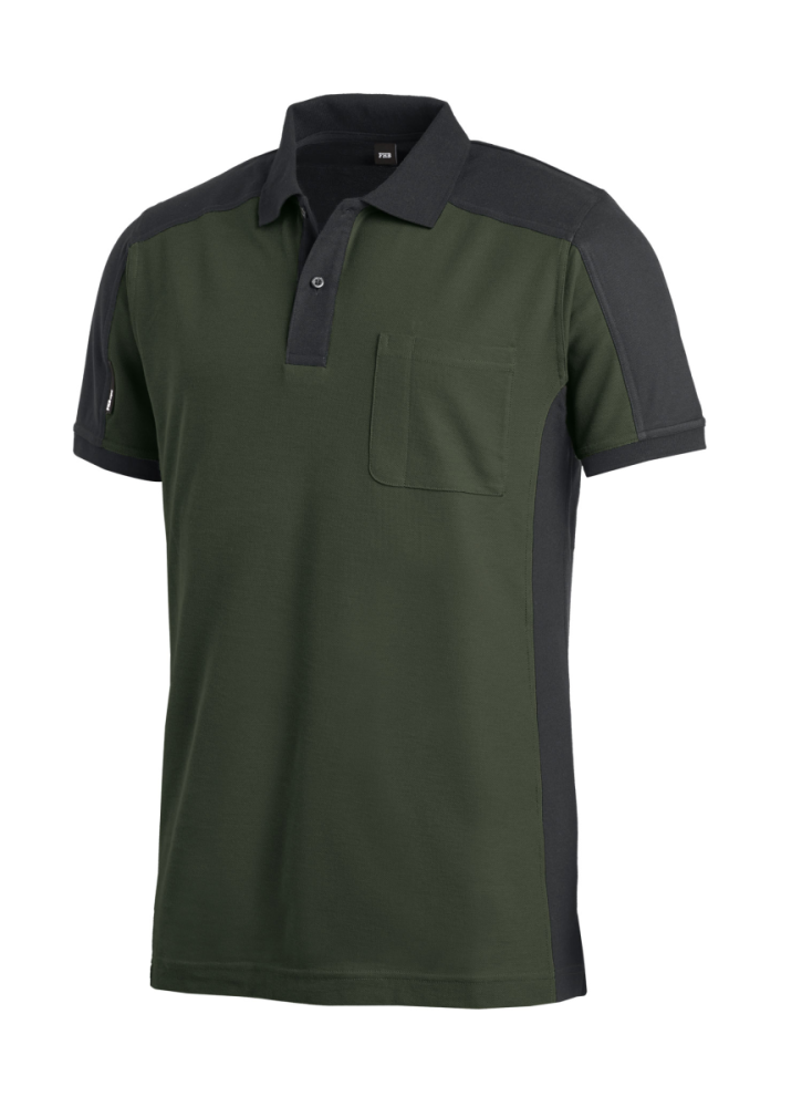 FHB KONRAD Polo-Shirt, oliv-schwarz, Gr.
