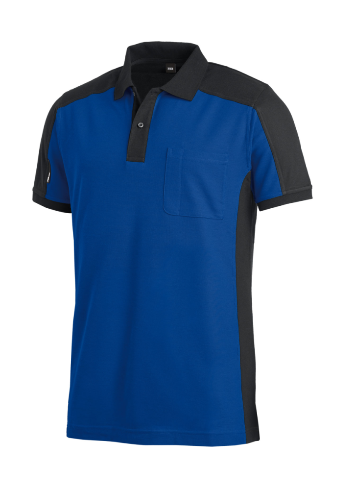 FHB KONRAD Polo-Shirt, royalblau-schwarz, Gr.