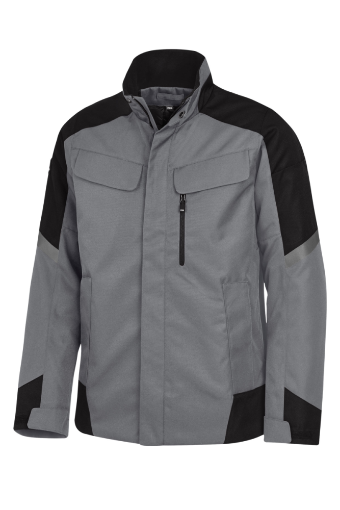 FHB LARS Arbeitsjacke, grau-schwarz, Gr. 4XL