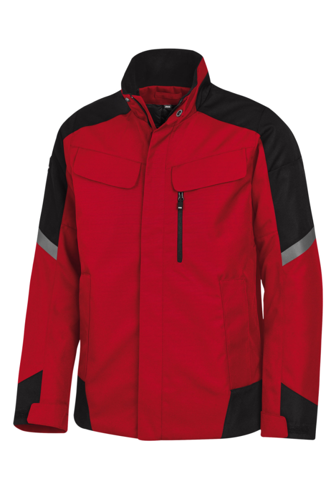 FHB LARS Arbeitsjacke, rot-schwarz, Gr. XS