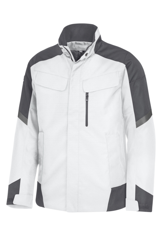 FHB LARS Arbeitsjacke, weiß-anthrazit, Gr. L