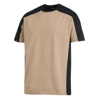 FHB MARC T-Shirt zweifarbig, beige-schwarz