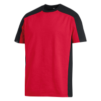 FHB MARC T-Shirt zweifarbig, rot-schwarz, Gr. 2XL