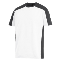 FHB MARC T-Shirt zweifarbig, weiss-anthrazit, Gr. 4XL