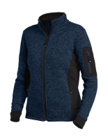 FHB MARIEKE Strick-Fleece-Jacke Damen, marine-schwarz, Gr. XL