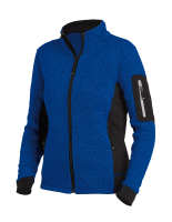 FHB MARIEKE Strick-Fleece-Jacke Damen, royalblau-schwarz, Gr. M