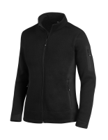 FHB MARIEKE Strick-Fleece-Jacke Damen, schwarz, Gr. 2XL