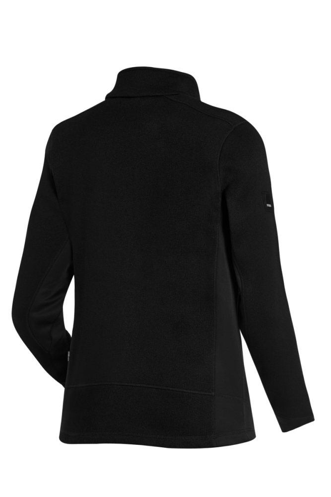 FHB MARIEKE Strick-Fleece-Jacke Damen, schwarz, Gr. 2XL