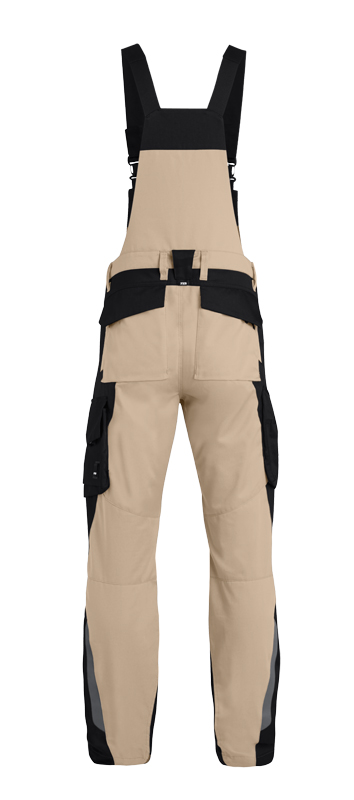 FHB PASCAL Latzhose, beige-schwarz, Gr. 27