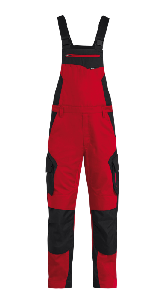 FHB PASCAL Latzhose, rot-schwarz, Gr. 88