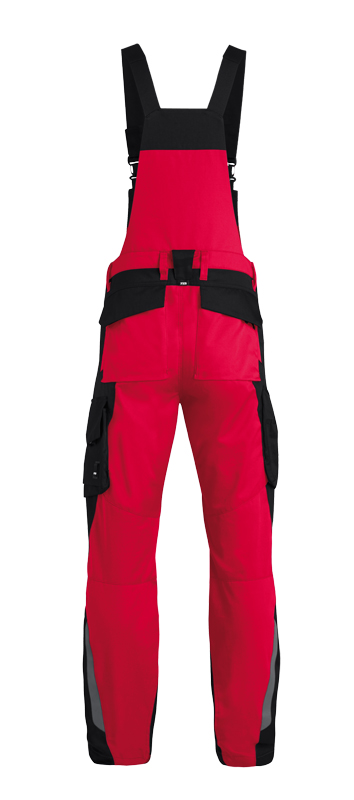 FHB PASCAL Latzhose, rot-schwarz, Gr. 88