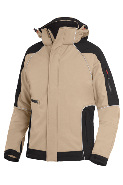 FHB WALTER Softshelljacke, beige-schwarz, Gr.