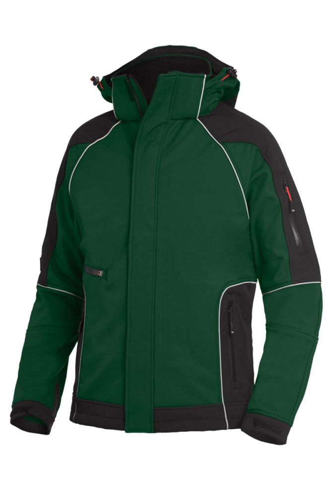 FHB WALTER Softshelljacke, grün-schwarz, Gr. 4XL