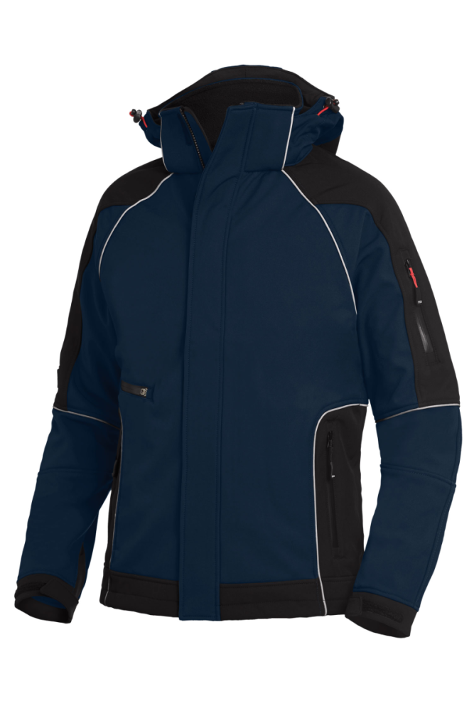 FHB WALTER Softshelljacke, marine-schwarz, Gr. 5XL
