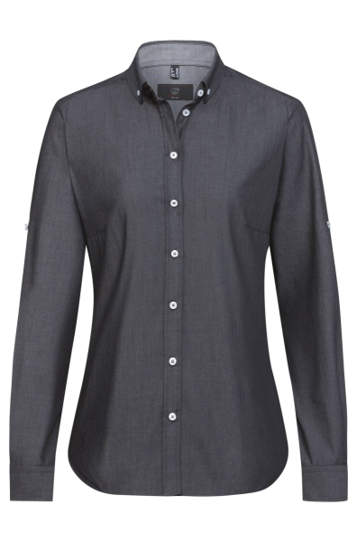 Greiff Damen-Bluse 1/1 RF Servic, denimoptik anthrazit