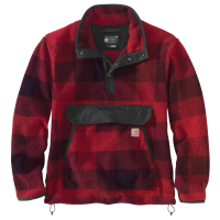 Carhartt Relaxed Fit Fleece Pullover, Oxblood Plaid