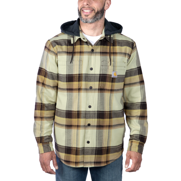 Carhartt Flannel Sherpa-lined Shirt Jac, Dark Brown