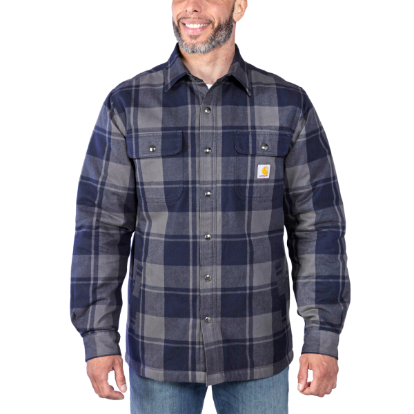 Carhartt Flannel Sherpa-lined Shirt Jac, Navy