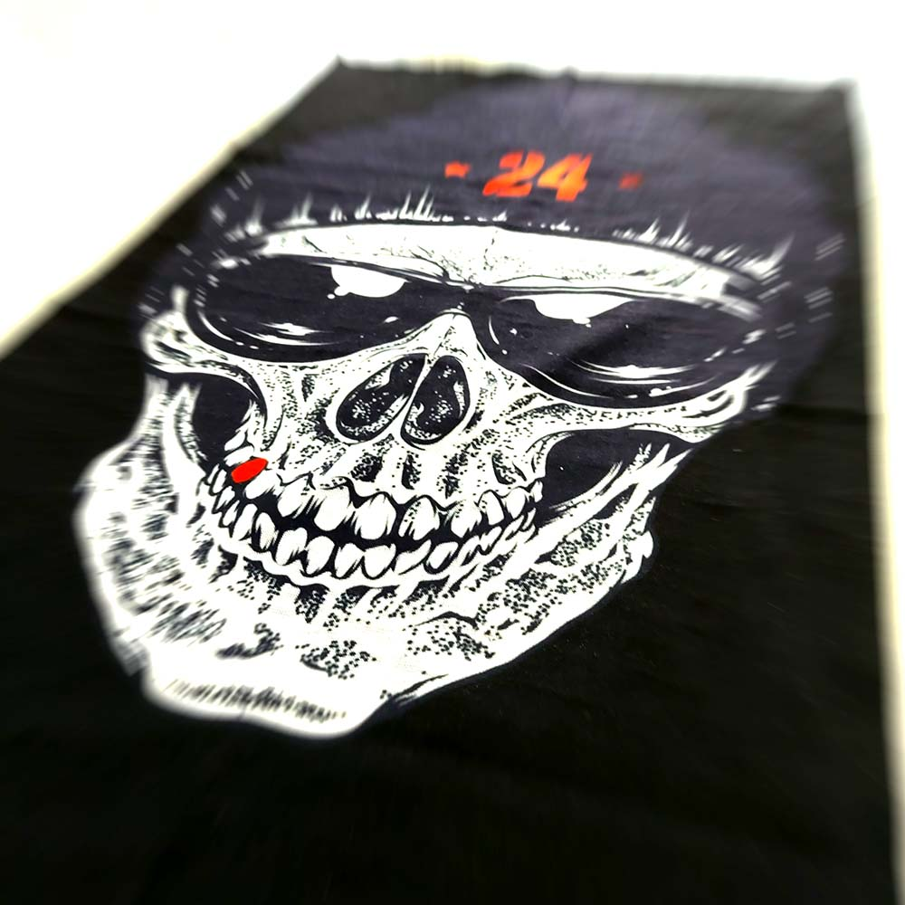 24StarWork Hals- & Stirn-Schlauchtuch mit coolem Totenkopf-Motiv