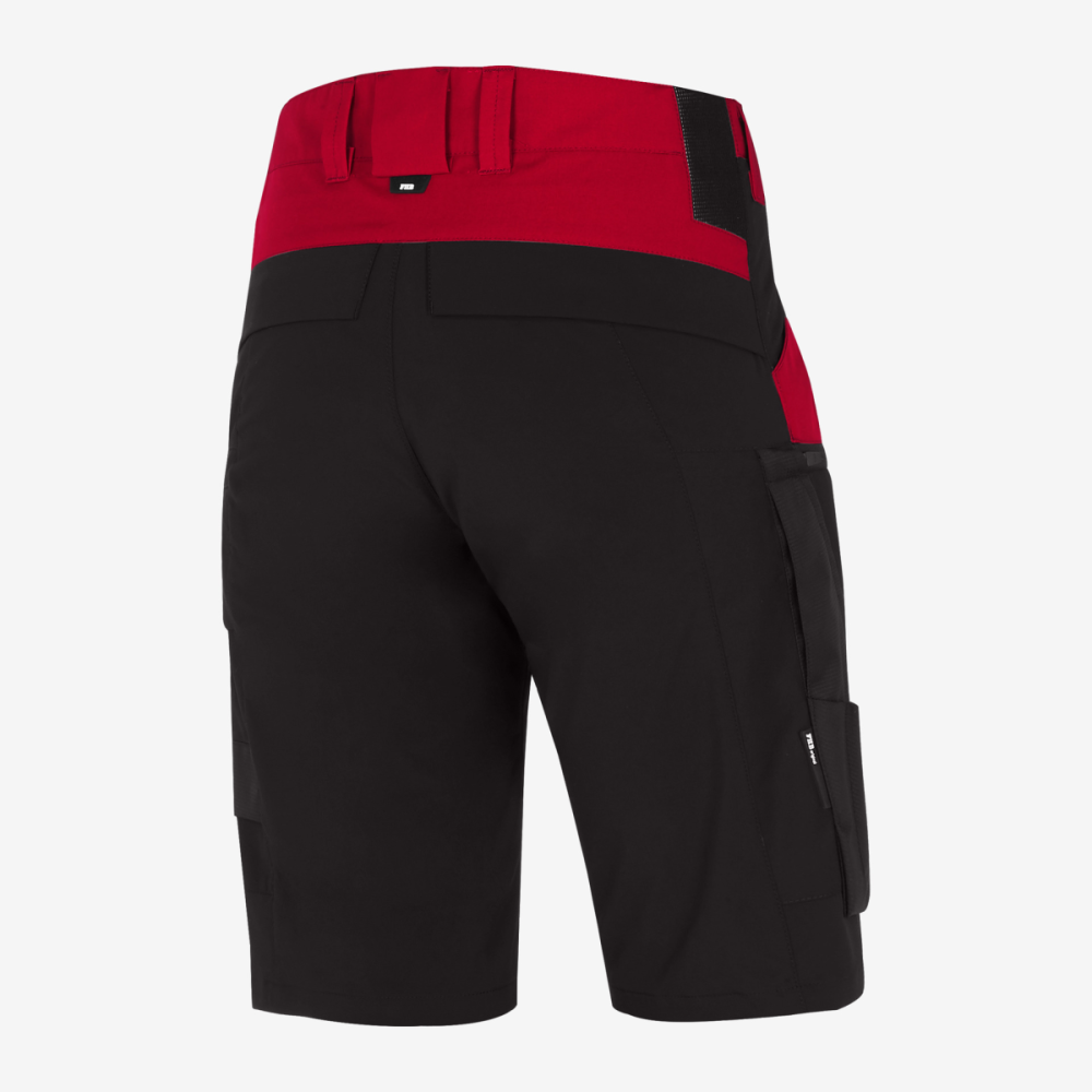 FHB KIM Bermuda elastisch, rot-schwarz, Gr. 58