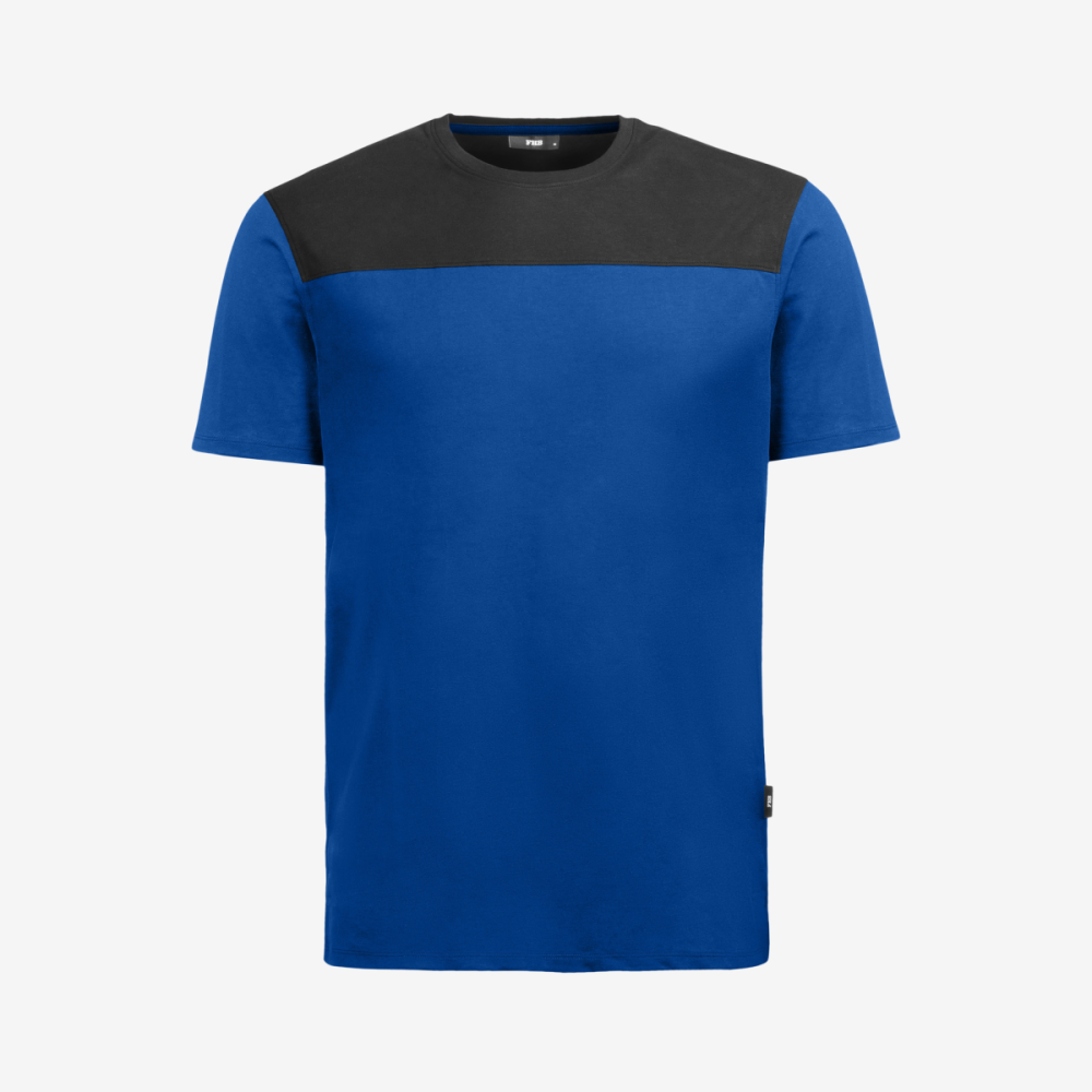 FHB KNUT T-Shirt Herren, royalblau-schwarz, Gr. L
