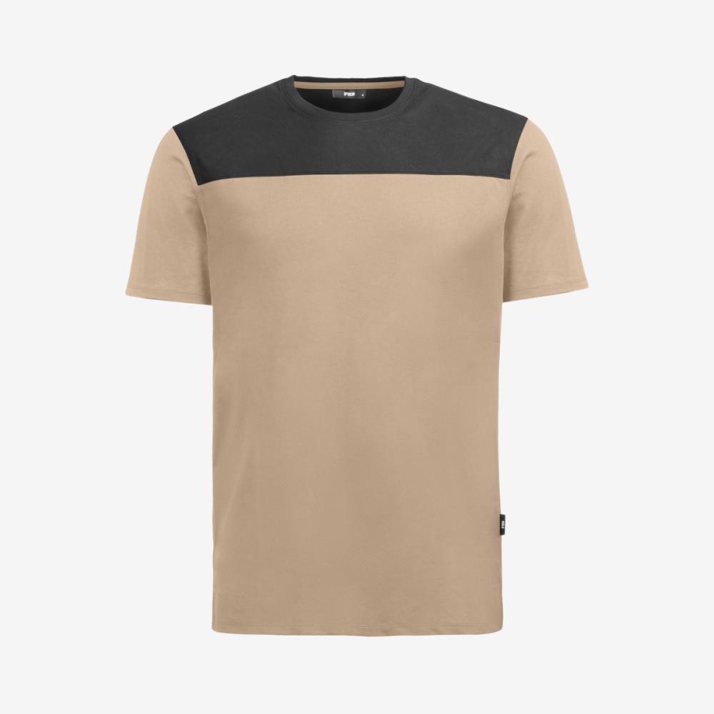 FHB KNUT T-Shirt Herren, beige-schwarz, Gr. 2XL