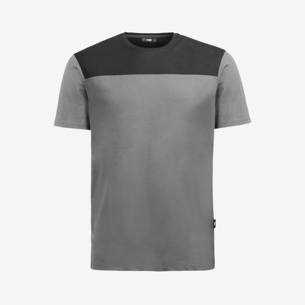 FHB KNUT T-Shirt Herren, grau-schwarz, Gr. M