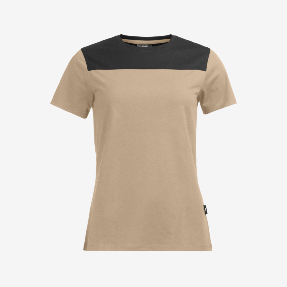 FHB KIRA T-Shirt Damen, beige-schwarz, Gr. 3XL