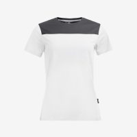 FHB KIRA T-Shirt Damen, weiss-anthrazit, Gr. L