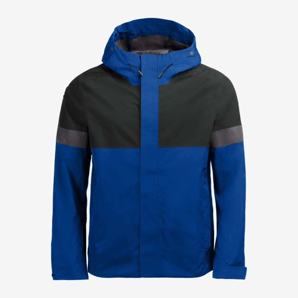 FHB LUCA Regenjacke, royalblau-schwarz, Gr. XL