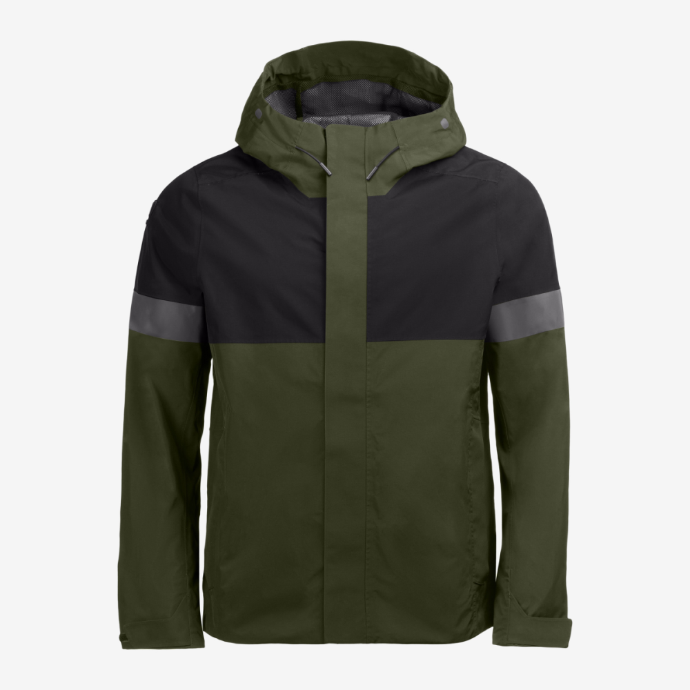 FHB LUCA Regenjacke, oliv-schwarz, Gr. XS