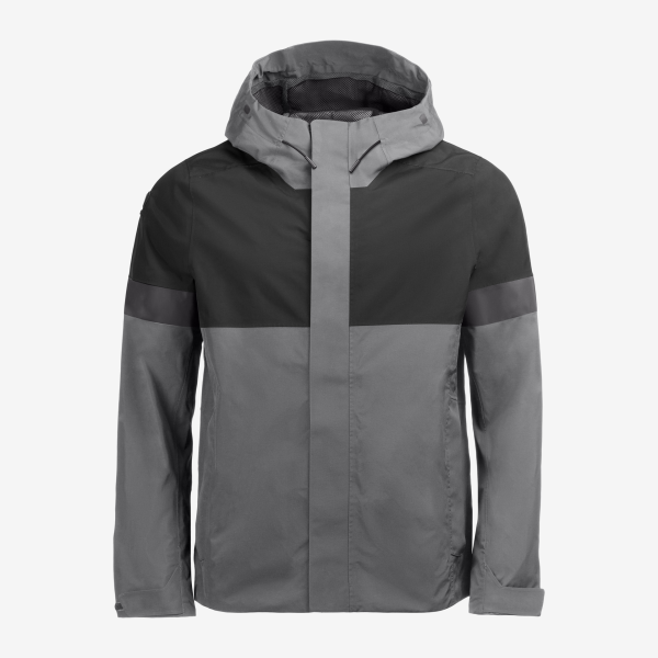 FHB LUCA Regenjacke, grau-schwarz