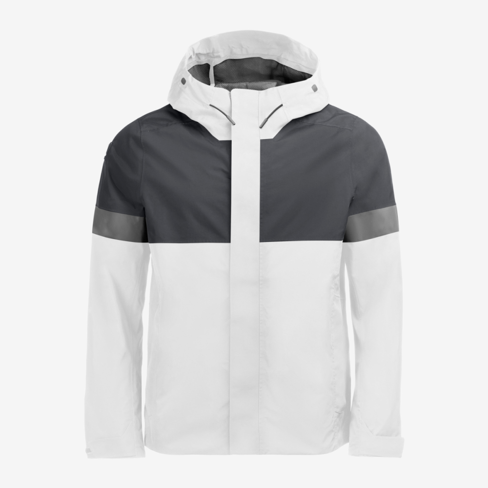 FHB LUCA Regenjacke, weiss-anthrazit, Gr. M