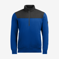 FHB ROB Zip-Sweatshirt, royalblau-schwarz, Gr. XL